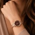 thumbnail image 3 of Jessica Simpson Diamond Collection Women Watch, Classic Quartz, Metal Band, Round Faceted Crystal Face, Elegant Dress Watch for Women, 3 of 8