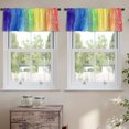 thumbnail image 2 of LALILO Kitchen Curtain Valance Colorful Watercolour Rod Pocket Window Curtain 52"x 18" Set of 2, 2 of 6