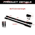 thumbnail image 4 of Xotic Tech 86.5 Inch/2.2M Car Lower Side Skirts Protect Rocker Panel Splitter Winglets Diffuser Bottom Line Extension Body Kit Universal Fit Most Vehicles (Glossy Black w/ White Strip), 4 of 9