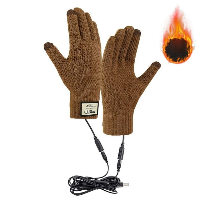 Winter USB Heated Warm Gloves Heated Hand Warm Hiking Driving Running Cycling
