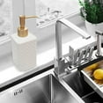 thumbnail image 5 of Gold Soap Dispenser, Ceramic Lotion Pump Bottle with Refined and Vintage Emboss, Home Decoration for Bathroom or Kitchen (White), 5 of 7