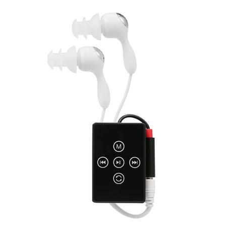- K12 IPX8 Waterproof MP3 Player 8GB Music Player with Headphones FM Radio Back Clip Design for Swimming Running Diving