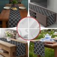 thumbnail image 6 of Black Morocco Table Runner 108 Inches Long,Boho Vintage Quatrefoil Geometric Plaid Cotton Linen Table Runners Dresser Scarves,Fabric Tabletop Scarf Furniture Cover for Home Dinner Party 13"x108", 6 of 9