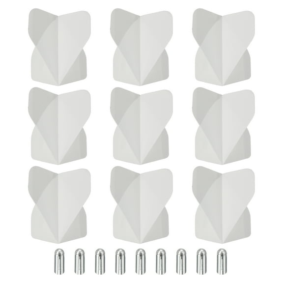 Uxcell Dart Flights & Accessories, 9 Sets Flights & 9 Flights Protectors, White