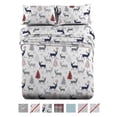 thumbnail image 2 of Split King Adjustable Sheet Set Heavyweight Printed Flannel Sheet Sets, 2 of 2