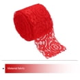 thumbnail image 3 of Lace Trim 5 Yards 3 Inch Flower Elastic Lace Ribbons for Craft Gift Package Decoration Wedding Headbands Red, 3 of 6