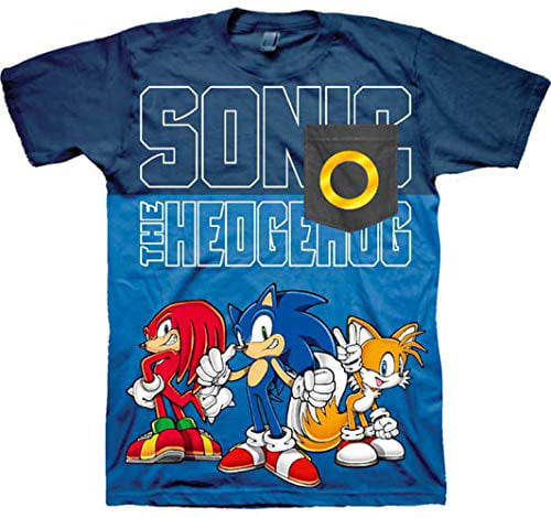 SEGA Boys Little Sonic The Hedgehog Short Sleeve Tshirt 
