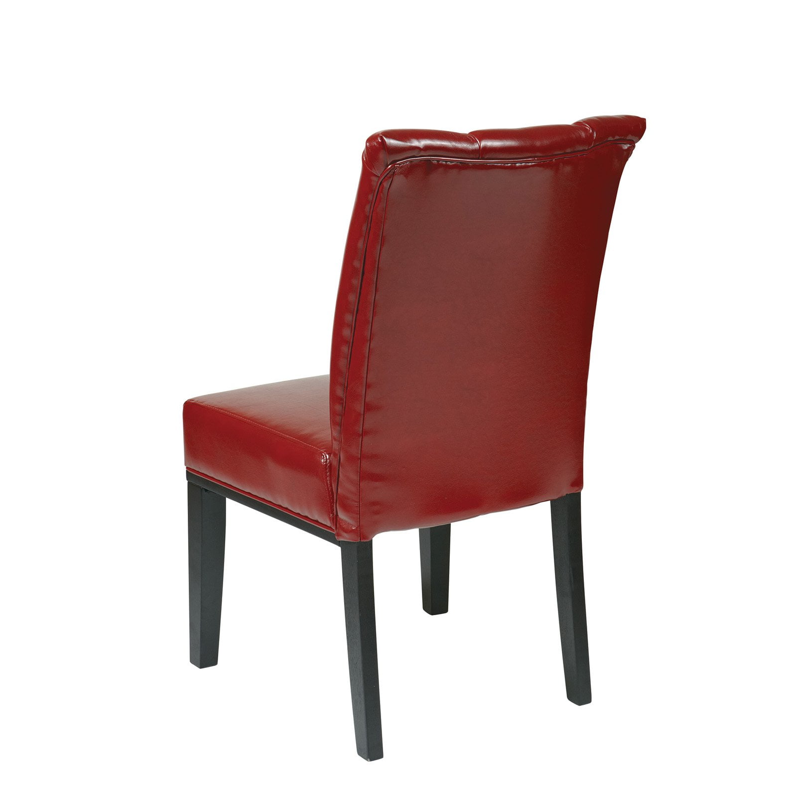 Parsons Pleated Back Chair Crimson Red