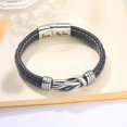 thumbnail image 3 of Mother And Son Forever Linked Together Braided Leather Bracelet, 3 of 5