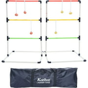 KH Indoor Outdoor Ladder Ball Toss Game Set Beach Yard Games for Family Adults Kids