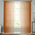 thumbnail image 2 of Burnt Orange Ombre Sheer Curtains 84 Inches Long 2 Panels Set, Window Sheer Curtains for Living Room/Bedroom, Modern Gradient Abstract Art Light Filtering Rod Pocket Curtain 52'' x 84'' x 2, 2 of 7