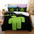 thumbnail image 1 of Billie Eilish Ensemble de Housse de Couette Housse de Couette+taie d'Oreiller Motif Haut Ensemble de Literie 3 Pcs (1 Housse de Couette + 2 Taies d'Oreiller), 1 of 5
