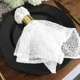 thumbnail image 6 of Efavormart 1 PC White Premium 20" x 20" Washable Sequin Napkins Great for Wedding Party Restaurant Dinner Parties Decoration, 6 of 11