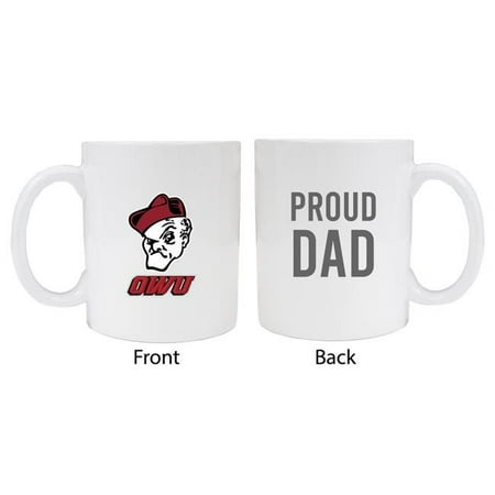 

R & R Imports MUG2-C-OWU20 DAD Ohio Wesleyan University Proud Dad White Ceramic Coffee Mug - Pack of 2