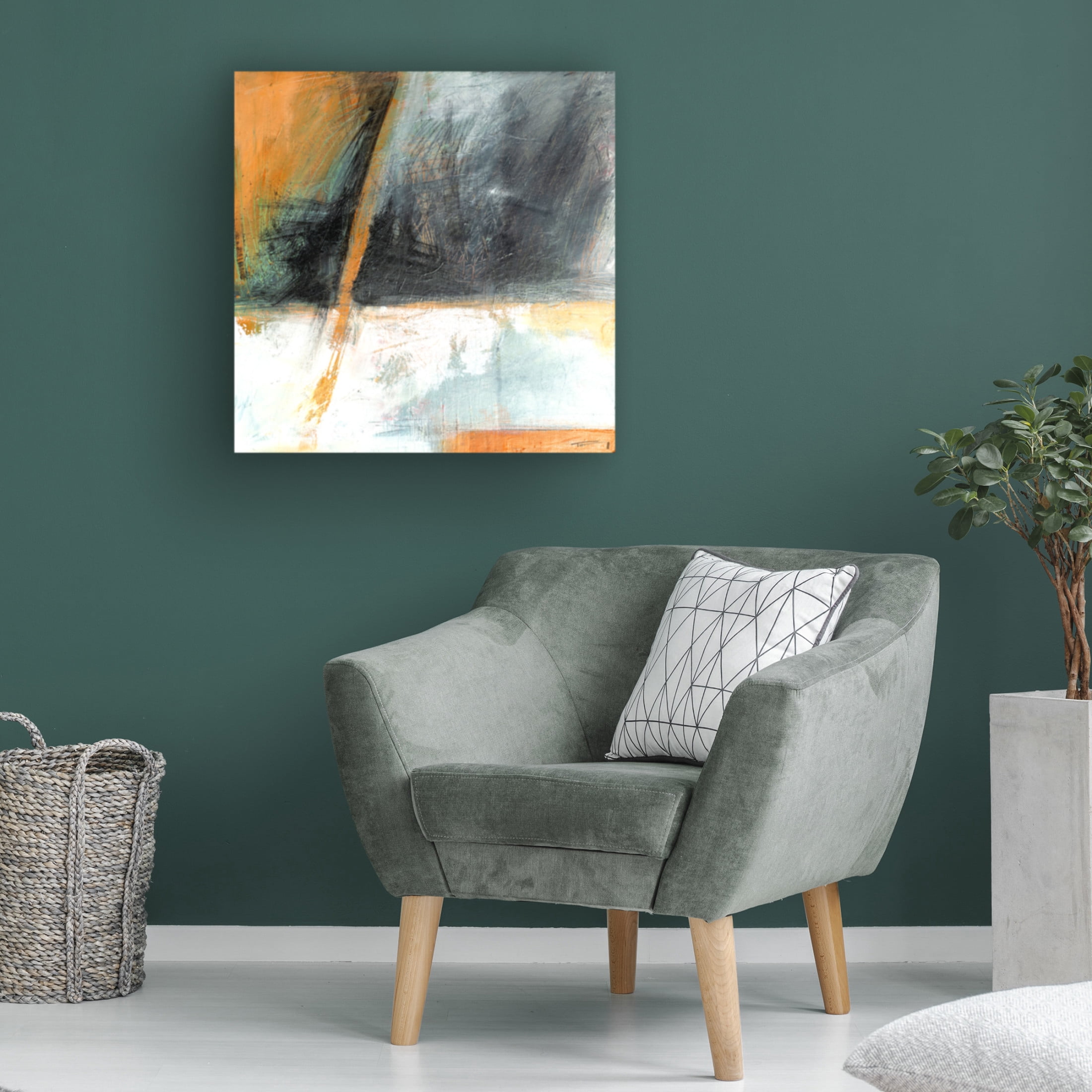 Canvas Wall Art - Tim Nyberg 'Sunset Pond' Wall Art for Living Room, Bedroom, or Office Décor by Trademark Fine Art - 35 x 35 Inches