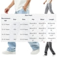 thumbnail image 3 of Kids Jeans for Girls Elastic Flared Pants Full Length Solid Color, 3 of 9