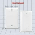 thumbnail image 3 of ENERLITES Blank Cover Wall Plate, Gloss Finish, Standard Size 1-Gang, Polycarbonate Thermoplastic, 8801-W, White, 3 of 3