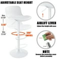 thumbnail image 6 of Kidol&Shellder 1PCS Height Adjustable Swivelable PU Leather Bar Stools with Backrest, White, 6 of 6