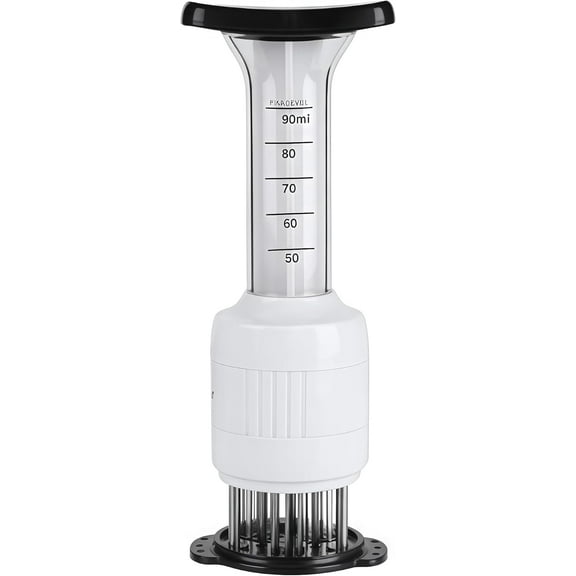 2-in-1 Meat Tenderizer & Marinade Injector with Stainless Needles， Kitchen Tool for Injecting Marinades & Tenderizing Meats, Ideal for BBQ, Smoking, and Cooking Beef, Turkey, Pork, and Poultry