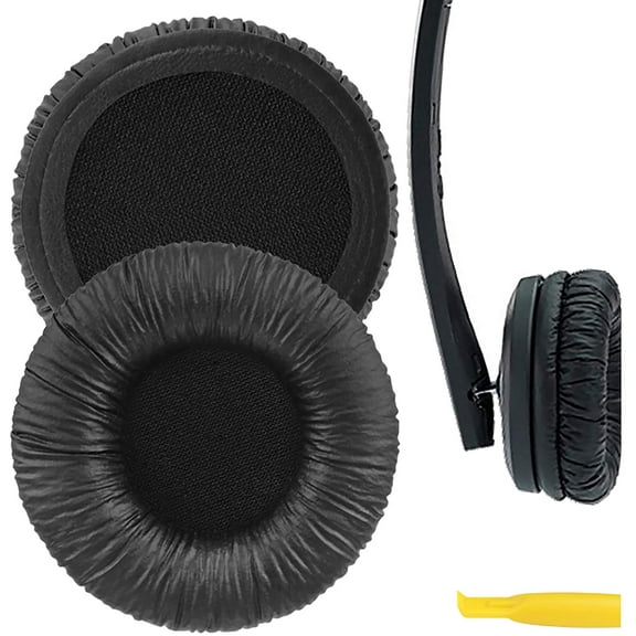 Geekria QuickFit Ear Pads Compatible with Sennheiser PX200 PX100 PX200-II PX100-II PXC300 PXC150 PXC250 PC130 PC131 Headphones Earpads, Headset Ear Cushion Repair Parts (Black)