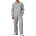 thumbnail image 2 of Blekii Mens Two Piece Jogger Set, Men's Two Piece Jogger Set, Casual Stylish Hoodie & Pants for Fall Winter, Activewear Gym Suit Casual Stylish Hoodie Pants Gym, Workout, Fall Wear, Winter Wear,, 2 of 7
