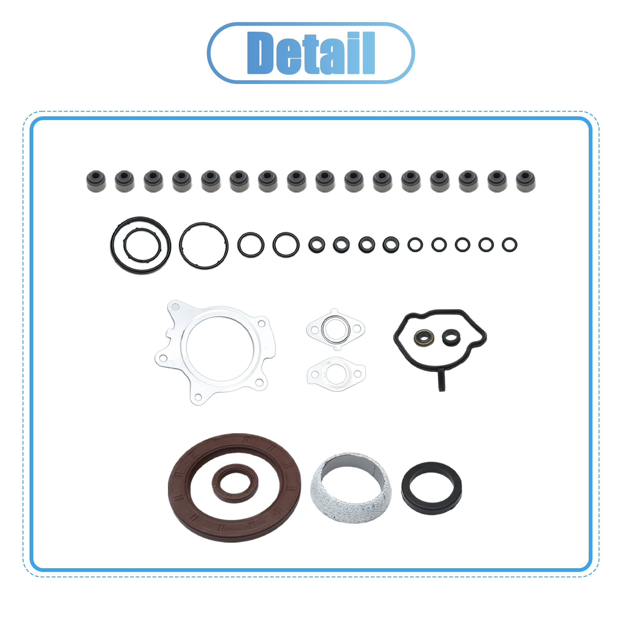 Unique Bargains 1 Set Engine Cylinder Head Gasket Set for Toyota Prius 2001-2009 Metal