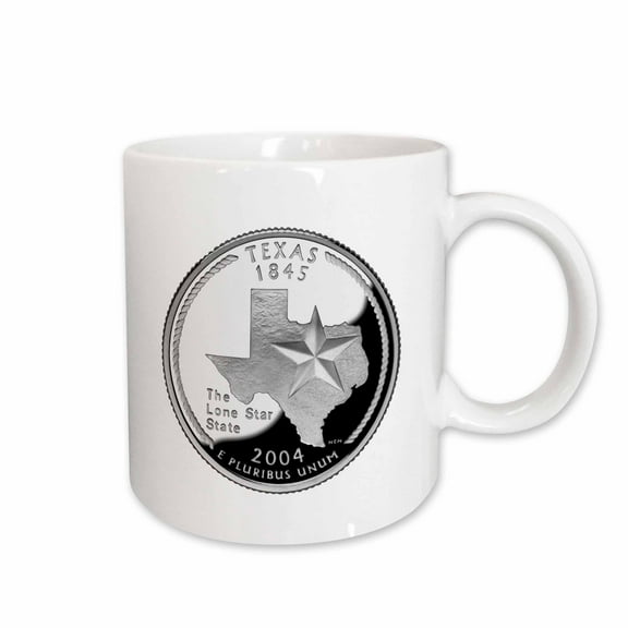 3drose, Texas Collectible Quarter, 11oz Mug