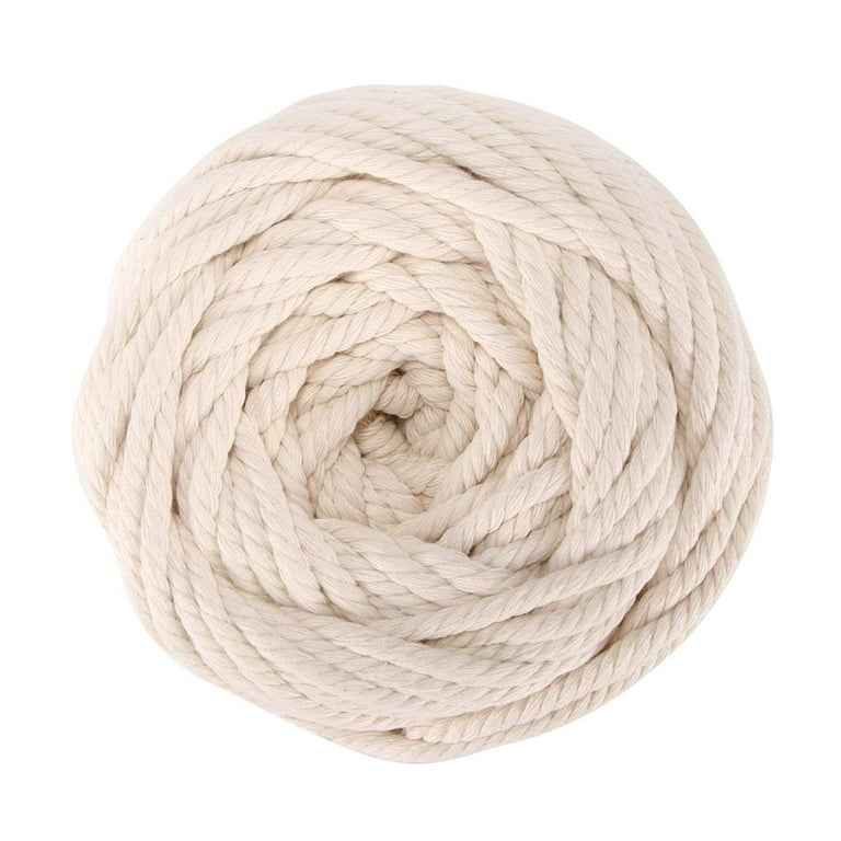 Macrame Cord 6mm Natural Macrame Cotton Rope Soft Cotton Cord Craft  Knitting Braiding Thread 