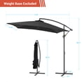 thumbnail image 2 of CHYVARY 8.2 x 8.2ft Patio Offset Umbrellas Outdoor Hanging Market Patio Umbrella, 50+ UV Protection Cantilever Outside Umbrellas for Yard, Pool and Deck,Black, 2 of 6