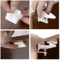 thumbnail image 4 of Paquete de 10 candados de seguridad para niños, color blanco, seguridad invisible para gabinetes y cajones, para puertas de gabinetes, cajones, armarios, 4 of 5