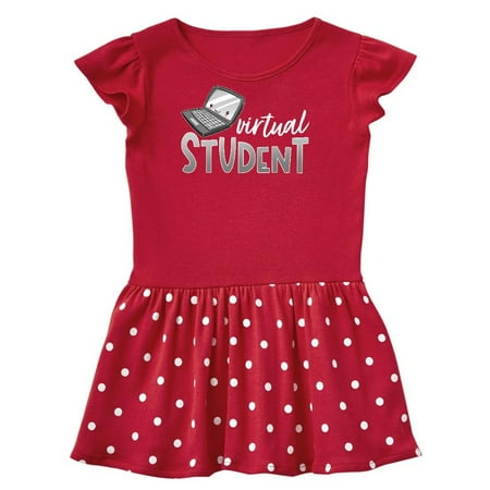 

Inktastic Virtual Student Cute Smiling Laptop Gift Toddler Girl Dress