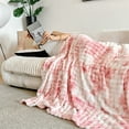 thumbnail image 4 of Soft Fleece Throw Blanket - Lightweight Office Nap Cover Sofa Bed Couch Wrap Warm Air Conditioning Blanket Dorm Room Essential Gift(Pink), 4 of 6