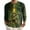 Dark Green, variant on Wutalume Men's Loose Fit Button-Down Collar Shirt, Long Sleeve Casual Top with Christmas Print, Relaxed Henley Style for Holiday and Everyday Wear,Dark Green L