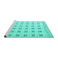 thumbnail image 2 of Ahgly Company Machine Washable Indoor Rectangle Abstract Turquoise Blue Modern Area Rugs, 4' x 6', 2 of 4