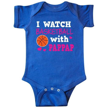 

Inktastic I Watch Basketball with Pappap Gift Baby Girl Bodysuit