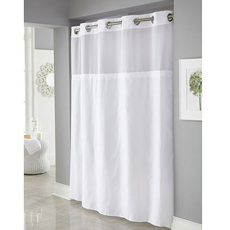 Hookless White  Mystery Polyester Shower  Curtains  Walmart com