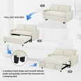 thumbnail image 6 of Aukfa 57.48" Sleeper Sofa Bed, Modern Convertible Loveseat Sofa Couch with USB Ports, Beige, 6 of 8