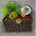 thumbnail image 2 of Set of 2 Pcs Water Hyacinth Rattan Wicker Storage Brown Rectangular Basket, 2 of 11