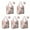Pink Hued Cute, variant on 5 Pack Foldable Shopping Bag,Playful Halloween Icons Pattern Reusable Grocery Bags with Pockets,Large Reusable Tote Bags with Handles Waterproof & Lightweight