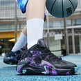 thumbnail image 3 of Qarigey Zapatillas de baloncesto para hombre, zapatillas transpirables acolchadas, deportivas, antideslizantes, ligeras, resistentes al Type4 NO4, 3 of 6
