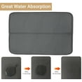 thumbnail image 3 of 2 Pack Large Dish Drying Mat,Bexikou Microfiber Absorbent Dish Drying Pad,17.72"x15.75" Dishes Drainer Mats for Countertop, Sink, Refrigerator or Dryer (Gray), 3 of 6