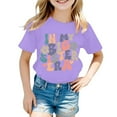 thumbnail image 1 of Mode Décontractée pour Filles T-Shirt à Manches Courtes Col Rond Lettre, 1 of 3
