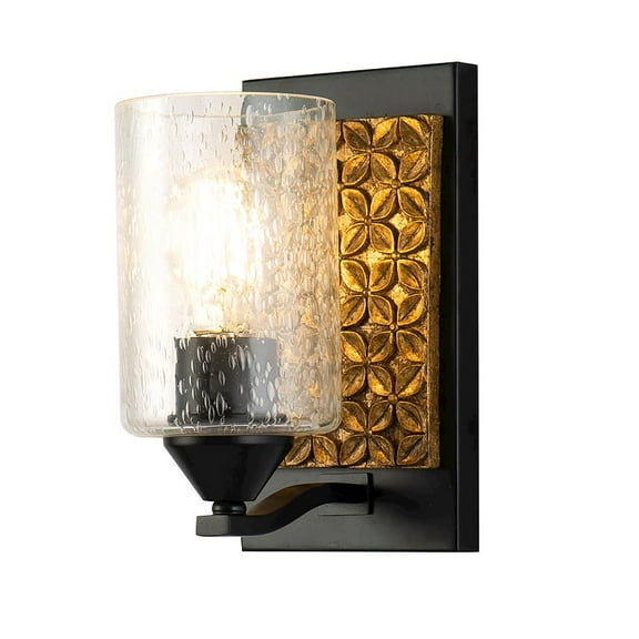 Lucas McKearn Arcadia 1-light Metal Bath Vanity Light in Matte Black/Gold