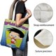 thumbnail image 3 of Bobby's World Bolso de tela con estampado de lienzo para mujer, bolsa de compras reutilizable y estética, con cremallera interior, regalo para mujer,40*40cm., 3 of 6