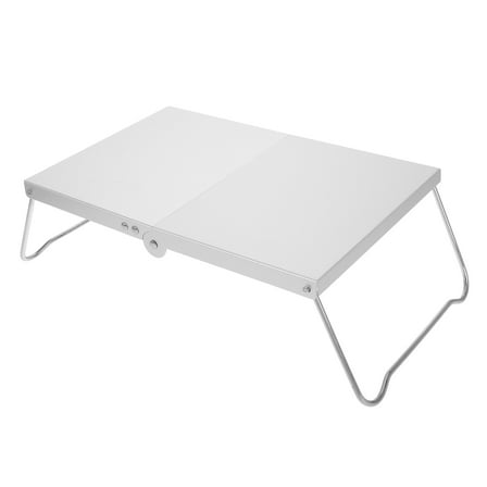 WEUVEB 1Set Collapsible Picnic Table in Silver for Beach and Travel 14.93X8.25X4.72in