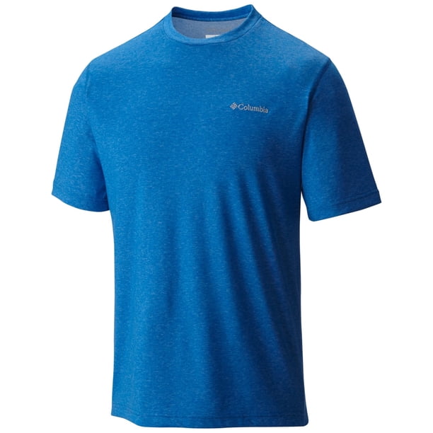 Camiseta básica técnica Columbia Thistletown para hombre azul pequeña