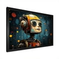 thumbnail image 2 of Designart "Fusion of Pop Art and Robot II" Fashion Framed Wall Art Decor - Glam Yellow Pop Art Living Room Framed Canvas Art, 2 of 6