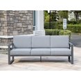 thumbnail image 5 of CozyHom 3-Seat Outdoor Aluminum Patio Sofa, All-Weather Modern Metal Couch With Removable, Water-Resistant Cushions, Gray, 5 of 10