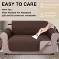 thumbnail image 5 of U-NICE HOME Reversible Sofa Cover 3-Seater, Washable, Water Repellent, Elastic Straps, Chocolate/Beige, 5 of 6
