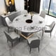 thumbnail image 4 of Black Modern Practical Rock Plate Long Dining Room Sets Living Room Chairs Luxury Folding Slate Mesa De Jantar Home Furniture WK My Lux Decor Round, 4 of 14